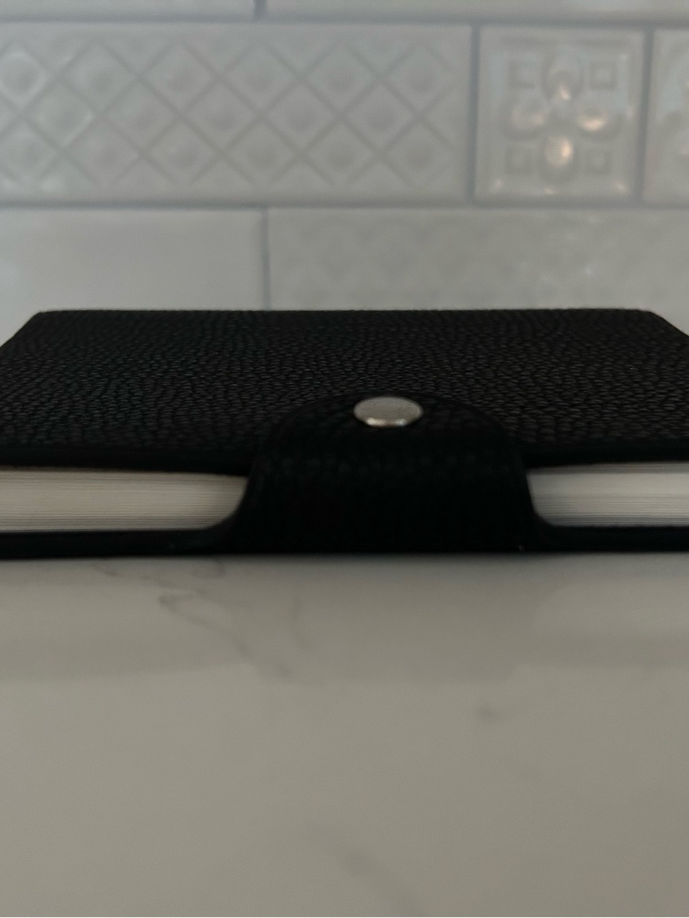 Authentic Hermes TOGO Leather Black Cover Includes Original Lined Notebook - Picture 8 of 11